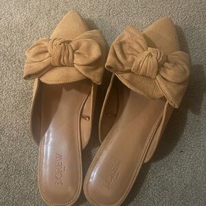 J. Crew Camel Bow Mules for Women